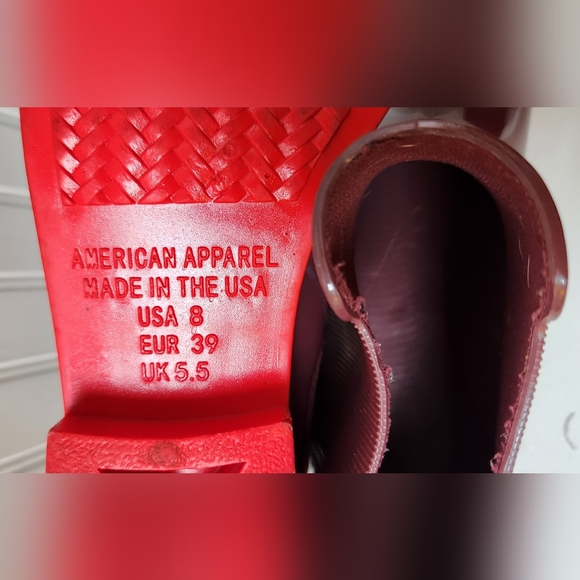 Adorable AMERICAN APPAREL Waterproof Ankle Rain Boots Sz 8 EUC - Picture 9 of 10